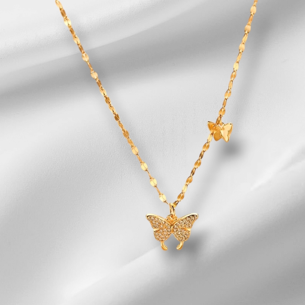 Gold Butterfly Charm Necklace - Great Gift π